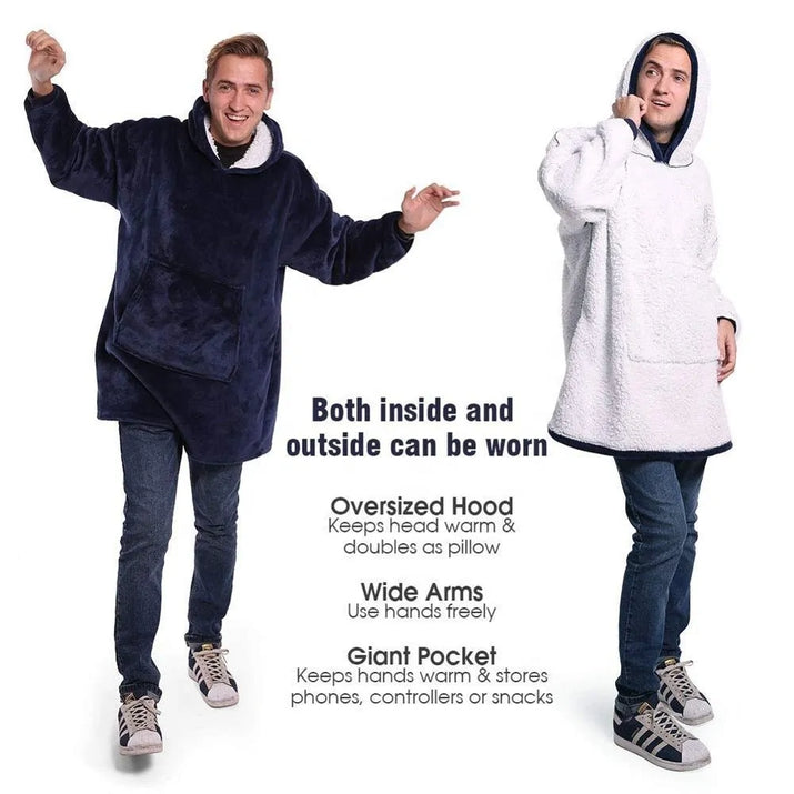 Winter Sherpa Blanket With Sleeves - The Little Big Store