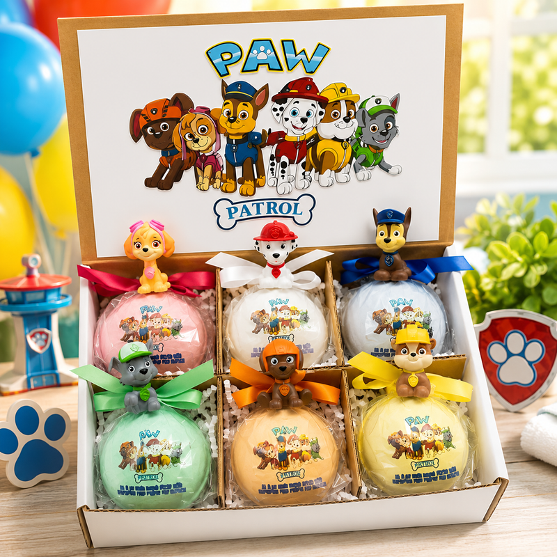 Paw Patrol Bath Bomb Gift Set | XL Surprise Bath Bombs with Toys