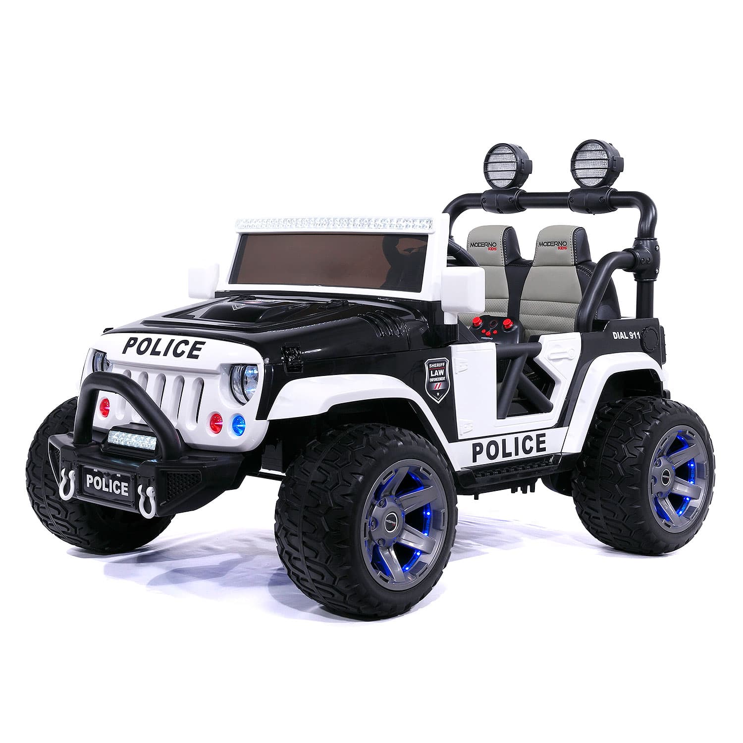 Trail Explorer 24V Kids Ride-On Car Truck with R/C Parental Remote | Police - The Little Big Store