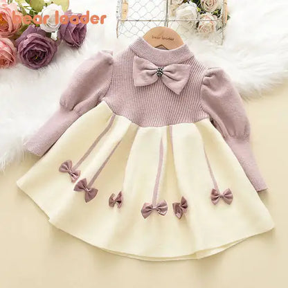 Girls' Retro Cheongsam Sweater Dress - The Little Big Store