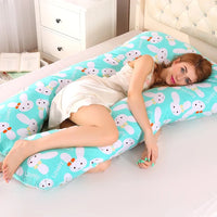 Sleeping Support Pillow For Pregnant Women Body PW12 100% Cotton Rabbit Print U Shape Maternity Pillows Pregnancy Side Sleepers - The Little Big Store