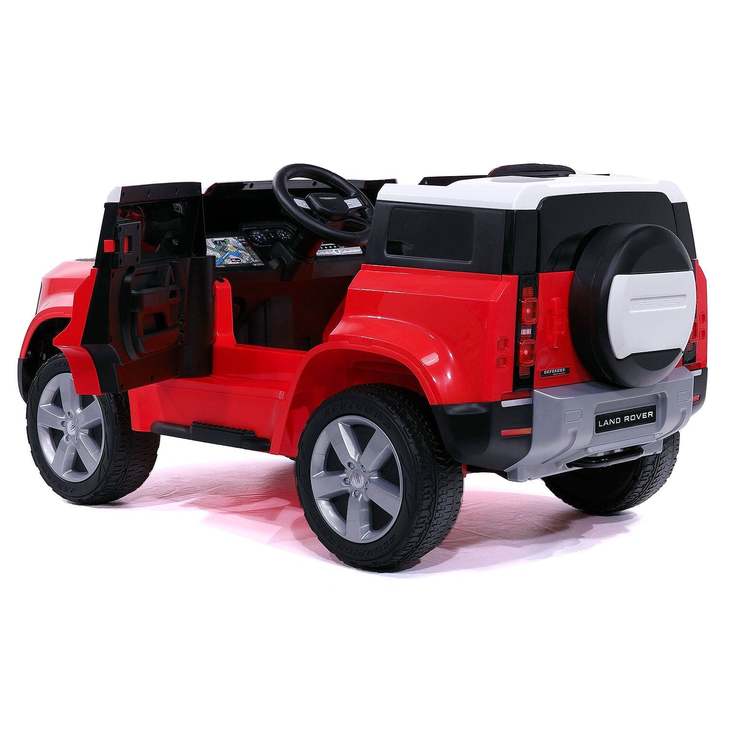 Land Rover Defender 12V Kids Ride-On Car with R/C Parental Remote | Red - The Little Big Store