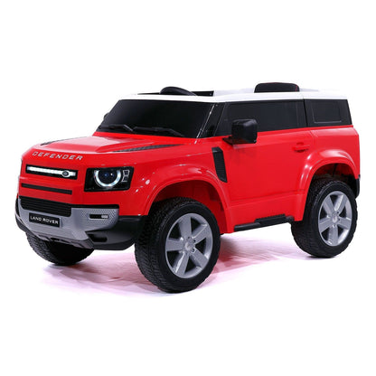 Land Rover Defender 12V Kids Ride-On Car with R/C Parental Remote | Red - The Little Big Store