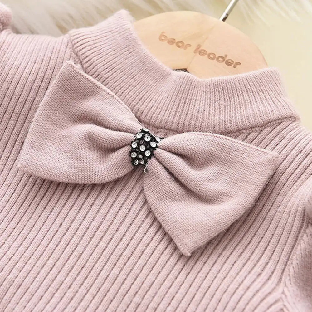 Girls' Retro Cheongsam Sweater Dress - The Little Big Store