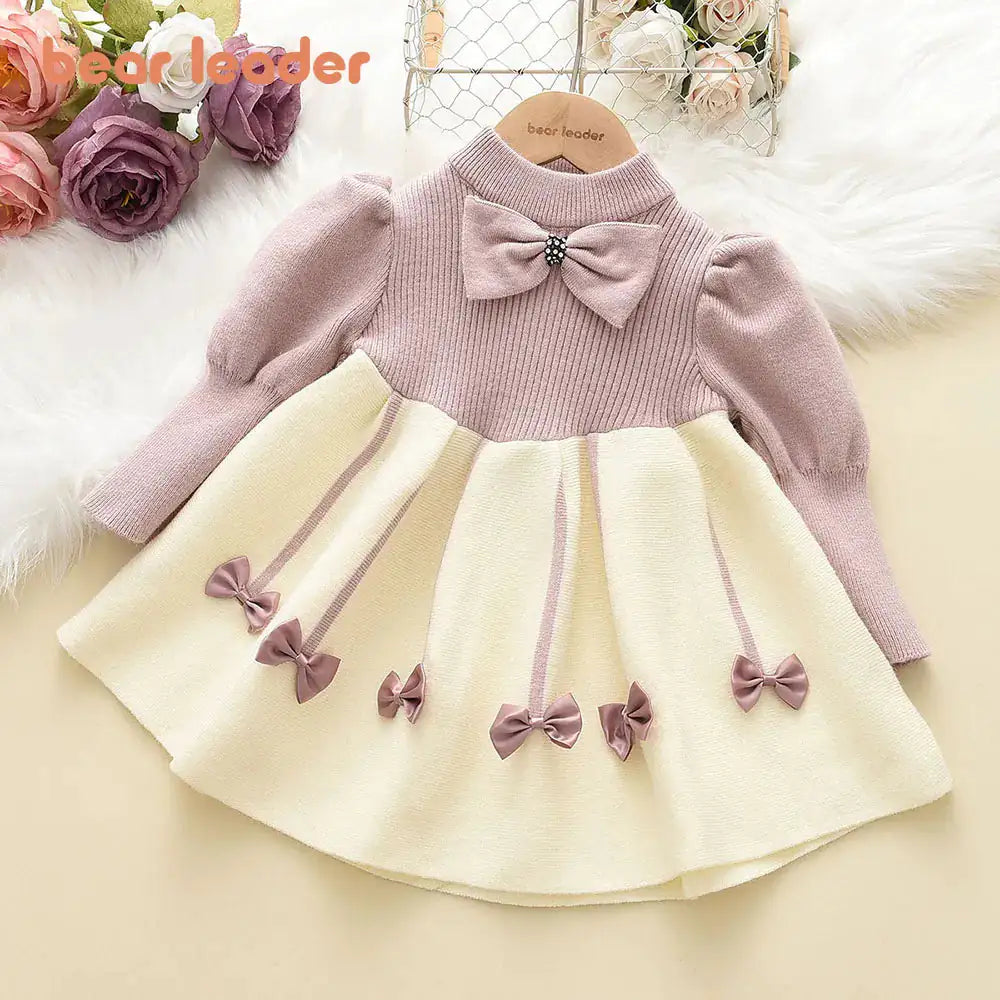 Girls' Retro Cheongsam Sweater Dress - The Little Big Store