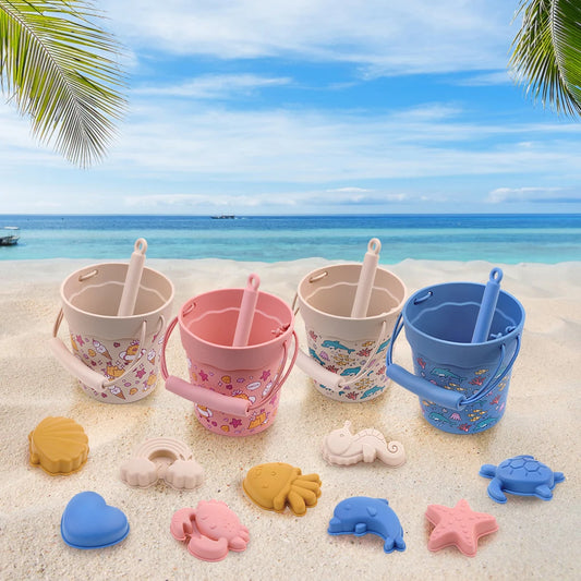 Sandy Adventures Playset: Outdoor Silicone Beach Toy Set for Kids' Beach Fun