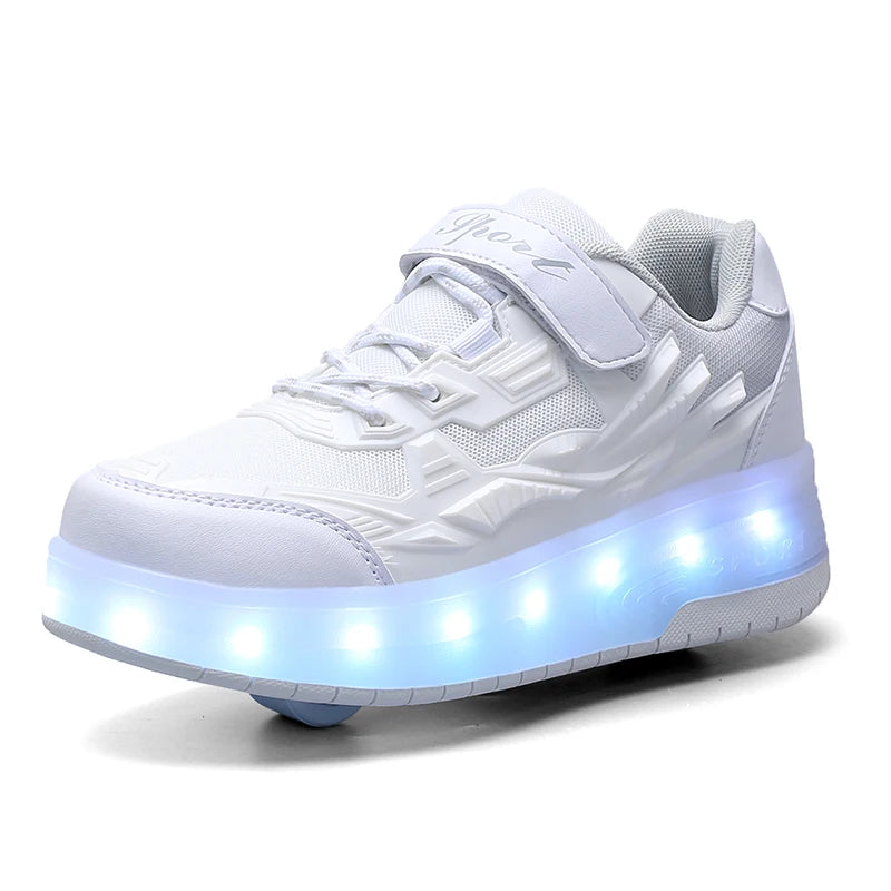🌀 GlideX™ StreetRoll 2-in-1 Roller Sneakers 🛹👟 – Double Wheel Fun for Boys & Teens!