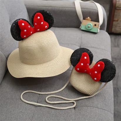 Sunshine Blossom Set: Summer Straw Hat and Handbag Ensemble for Girls - The Little Big Store