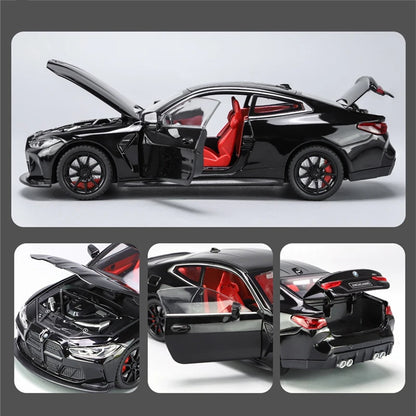 M4 G82 Coupe Diecast Racer – 1:24 Scale Alloy Sports Car with Lights & Sound 🚗✨