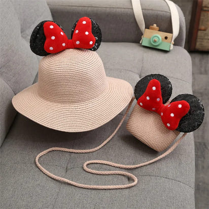 Sunshine Blossom Set: Summer Straw Hat and Handbag Ensemble for Girls - The Little Big Store