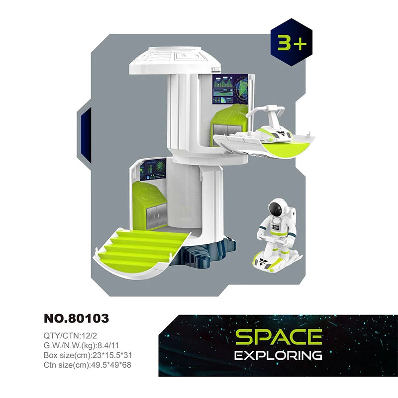 Cosmic Quest: Acousto-Optic Space Explorer Set - Ignite Imagination with Rocket Puzzles, Space Stations & Shuttles! 🚀 - The Little Big Store