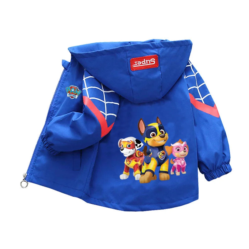 🐾 Paw Patrol Pals™ Spring Hoodie Jacket – Kids’ Cartoon Windbreaker for Boys & Girls (2-8 Years) 🌸🧥