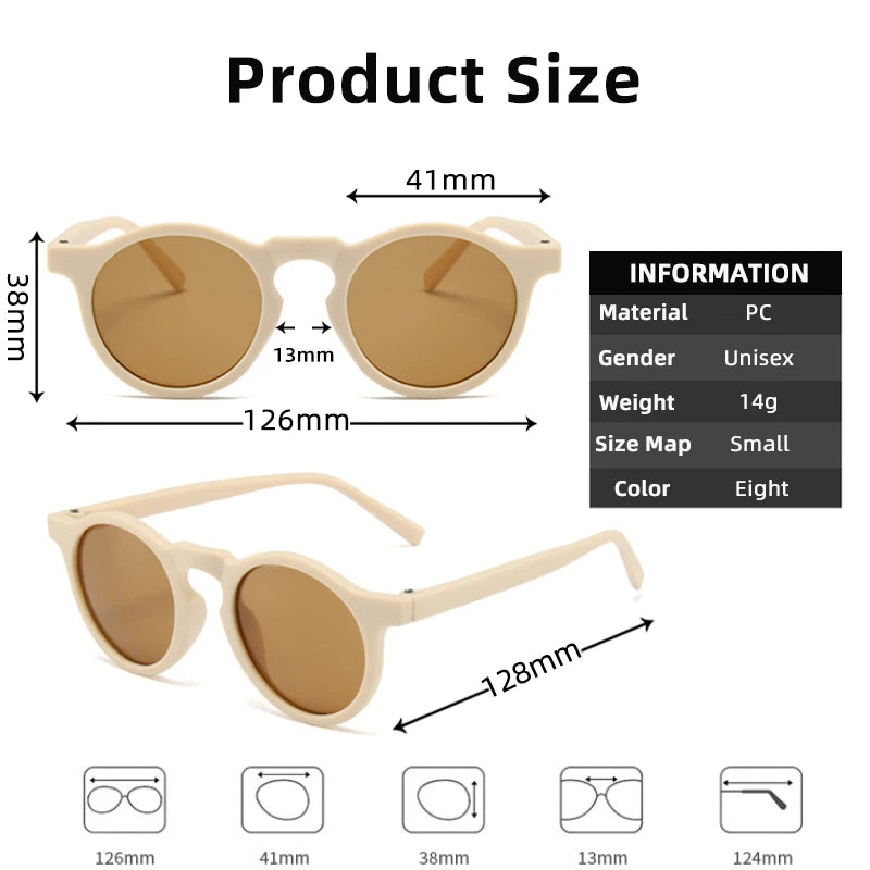 Little Luxe Vintage Round UV400 Sunglasses