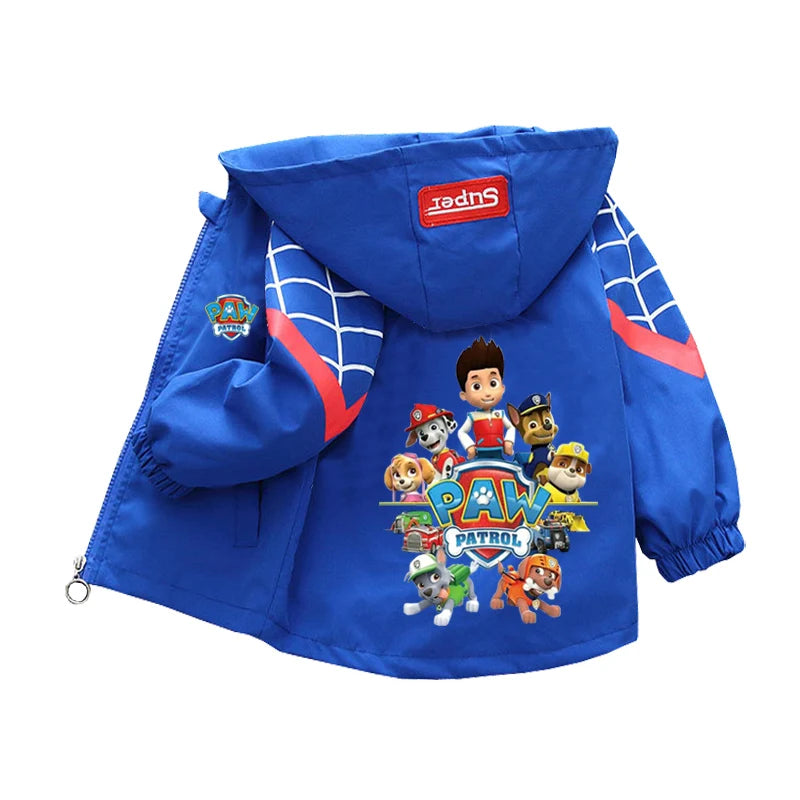 🐾 Paw Patrol Pals™ Spring Hoodie Jacket – Kids’ Cartoon Windbreaker for Boys & Girls (2-8 Years) 🌸🧥