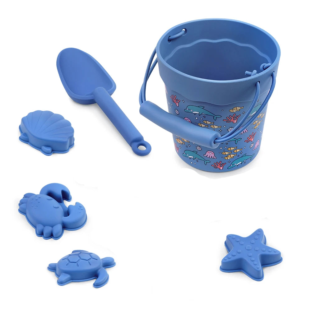 Sandy Adventures Playset: Outdoor Silicone Beach Toy Set for Kids' Beach Fun