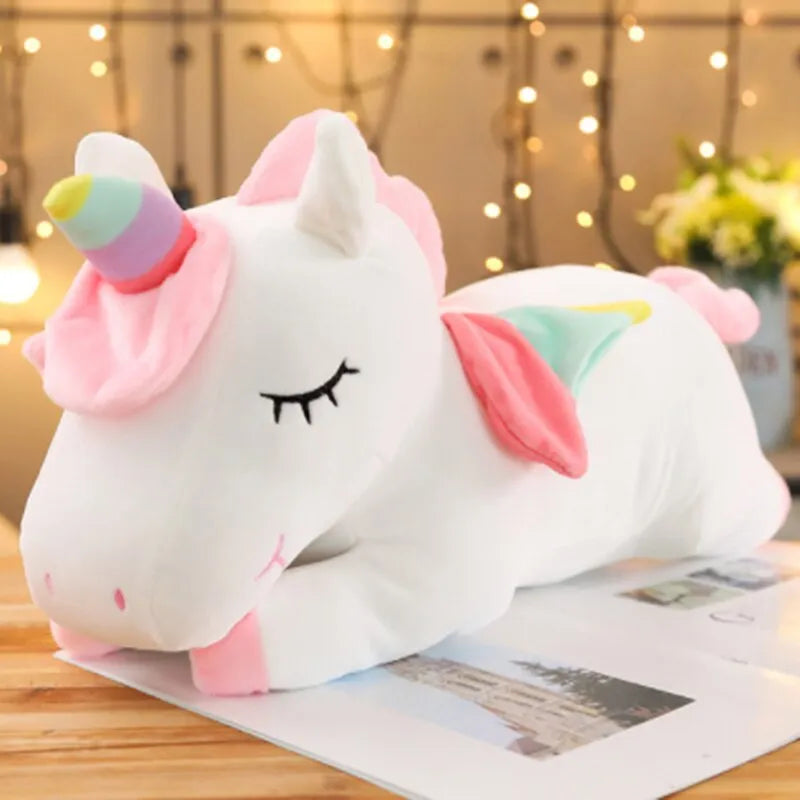 Fluffy and Safe: Soft Down Cotton Stuffed Kneeling Doll Toy for Kids - Perfect Gift in Pink/White