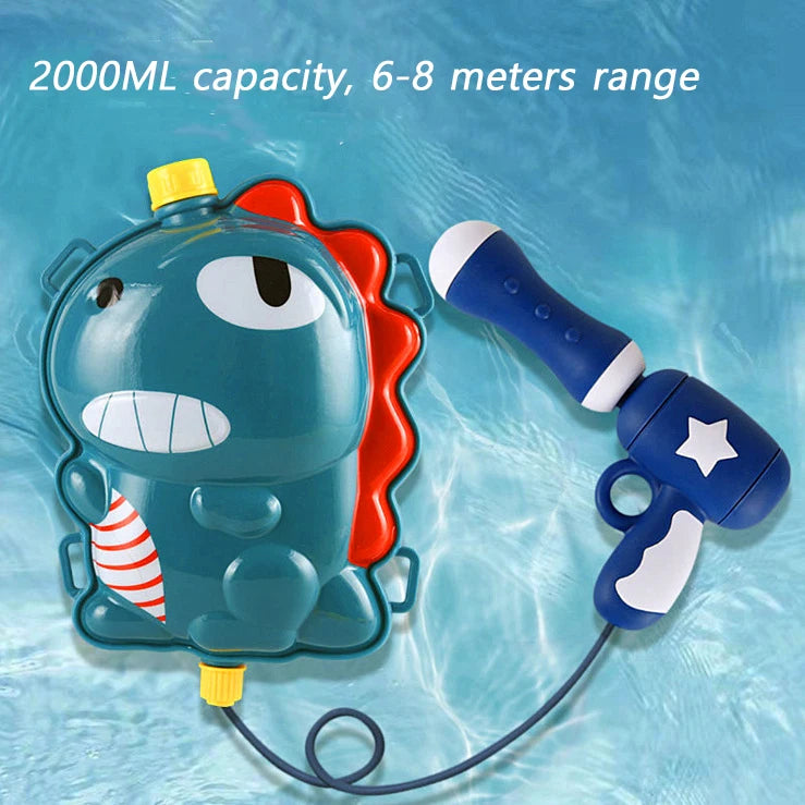 Splash Safari Backpack Water Gun: Cartoon Animal-themed Water Blasters for Kids' Summer Water Battles