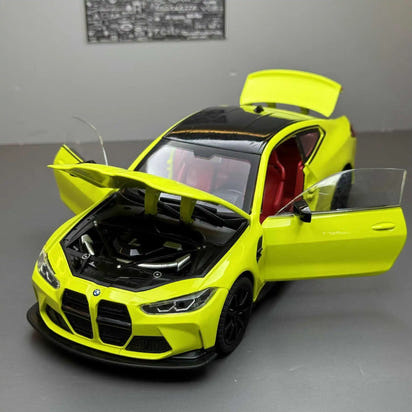 🚗 M4 G82 TurboDiecast™ 1:24 Alloy Sports Car with Lights & Sound ✨ – Realistic Racer for Kids & Collectors!