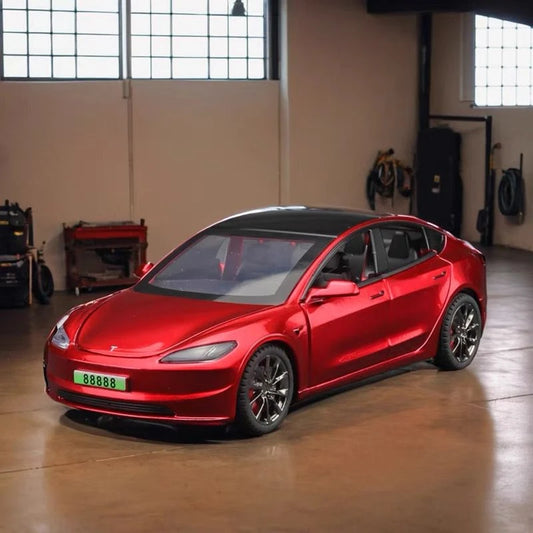 ⚡️ TeslaDream™ 2024 Model 3 Diecast Car – 1:32 Alloy Toy with Lights & Sound | High-Simulation Collectible Gift for Kids & Adults 🚗