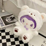 New Kawaii 25cm Sanrio Plush Toy Jade Dog Kuromi Dressing Doll Doll