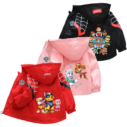 🐾 Paw Patrol Pals™ Spring Hoodie Jacket – Kids’ Cartoon Windbreaker for Boys & Girls (2-8 Years) 🌸🧥