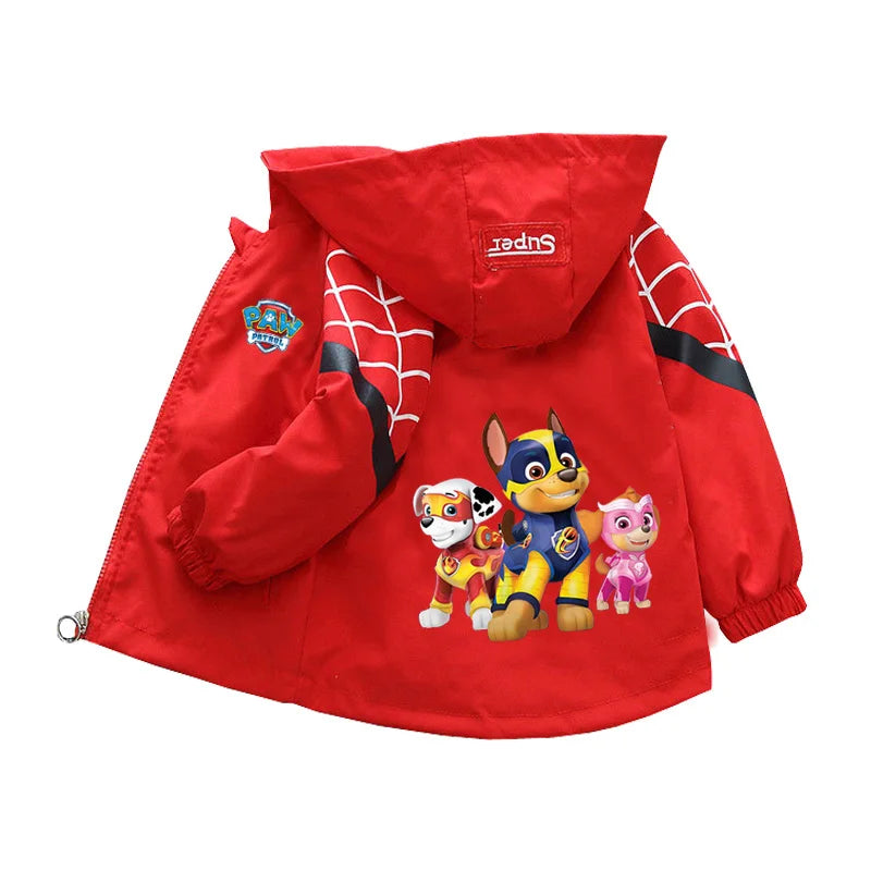 🐾 Paw Patrol Pals™ Spring Hoodie Jacket – Kids’ Cartoon Windbreaker for Boys & Girls (2-8 Years) 🌸🧥