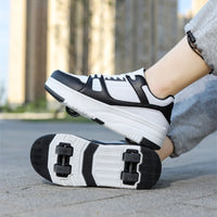 🌀 GlideX™ StreetRoll 2-in-1 Roller Sneakers 🛹👟 – Double Wheel Fun for Boys & Teens!