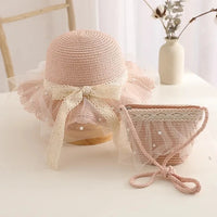 Sunshine Blossom Set: Summer Straw Hat and Handbag Ensemble for Girls - The Little Big Store