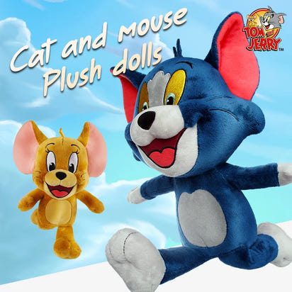 Tom and Jerry Snuggle Buddies: Adorable Plush Toy for Sweet Dreams and Cuddles! - The Little Big Store