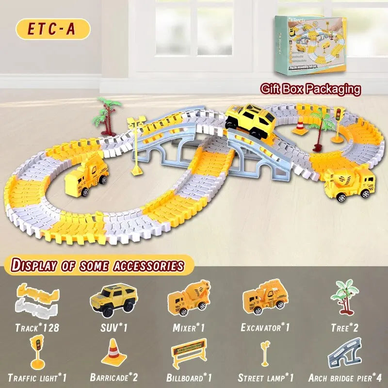 ElectroTrack Builders: Interactive Educational Toy Car Set