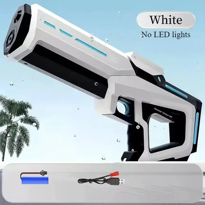 White laser pointer with no LED lights on a blue background