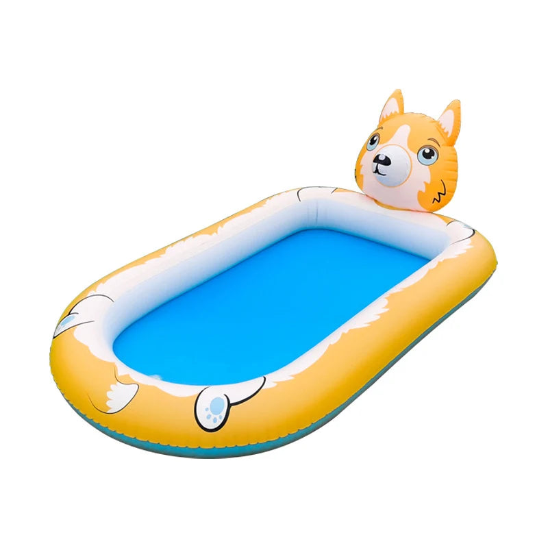 Splash & Sprinkle Oasis: 3-in-1 Swimming Pool, Splash Pad, and Sprinkler for Kids' Summer Water Park Fun!