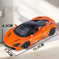 1:32 McLaren 720s Supercar Sports Alloy Diecast Model Car Sound And Light Pull Back Children Toys Cars Birthday Gifts With Kids