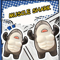 Whale of a Cuddle: Jumbo Muscle Shark Plushie - The Little Big Store