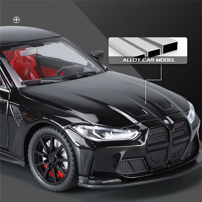 🚗 M4 G82 TurboDiecast™ 1:24 Alloy Sports Car with Lights & Sound ✨ – Realistic Racer for Kids & Collectors!