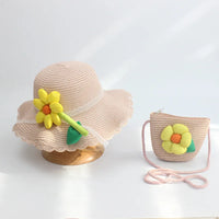 Sunshine Blossom Set: Summer Straw Hat and Handbag Ensemble for Girls - The Little Big Store