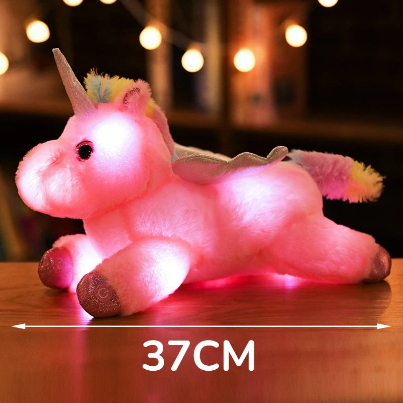 Luminous Unicorn Magic: Glowing Rainbow Plush Delight! 🌈✨