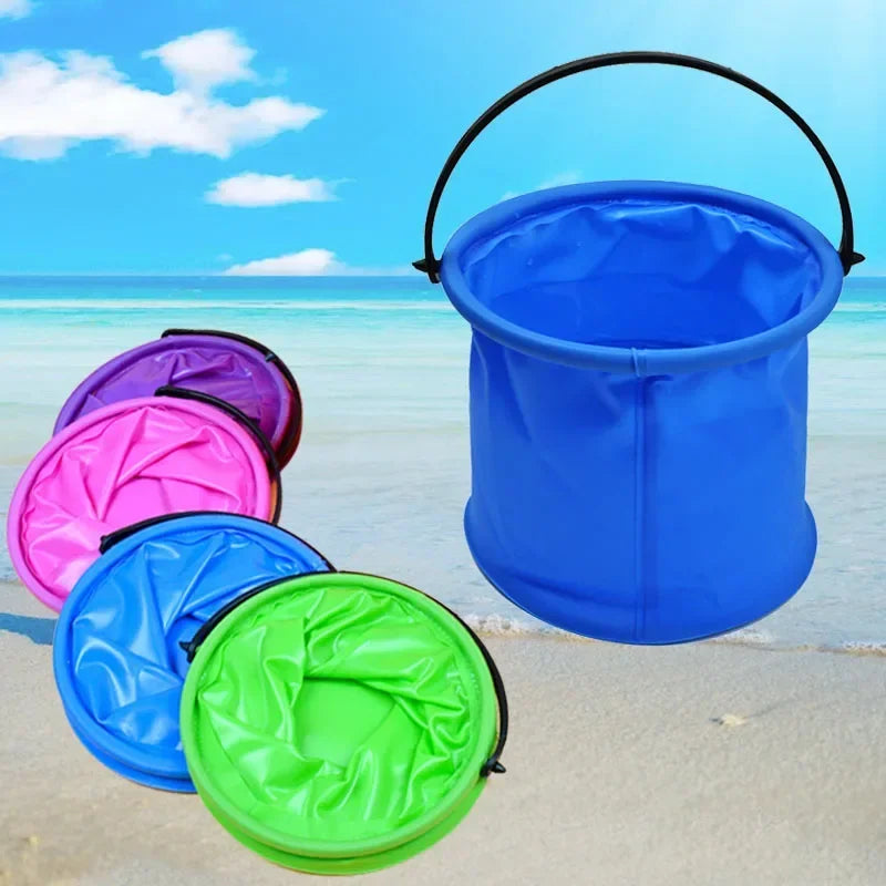Fold & Fun Beach Sand Bucket: Collapsible Toy Bucket for Endless Outdoor Play