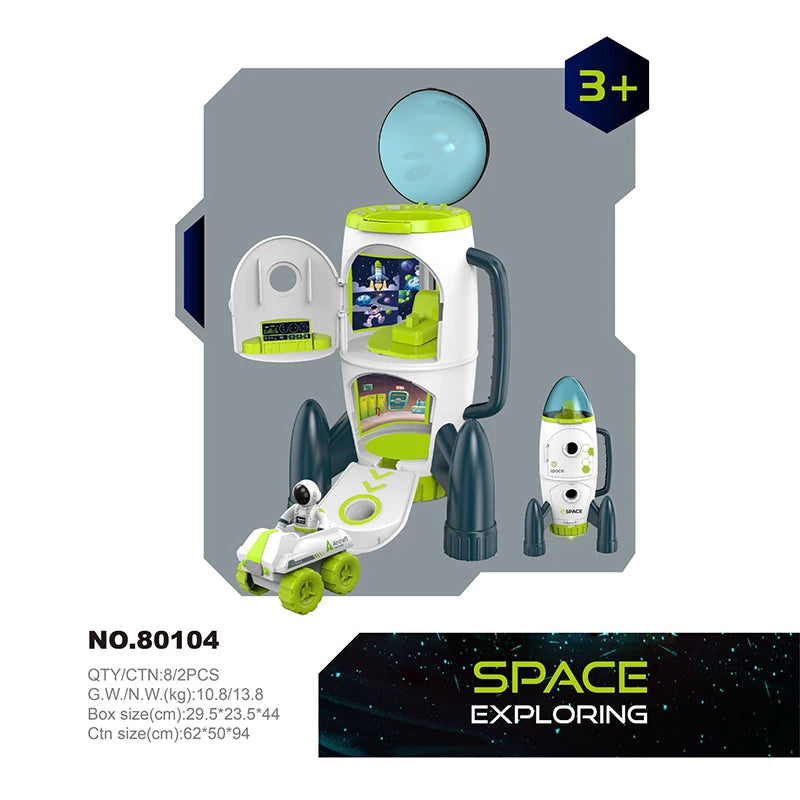 Cosmic Quest: Acousto-Optic Space Explorer Set - Ignite Imagination with Rocket Puzzles, Space Stations & Shuttles! 🚀 - The Little Big Store