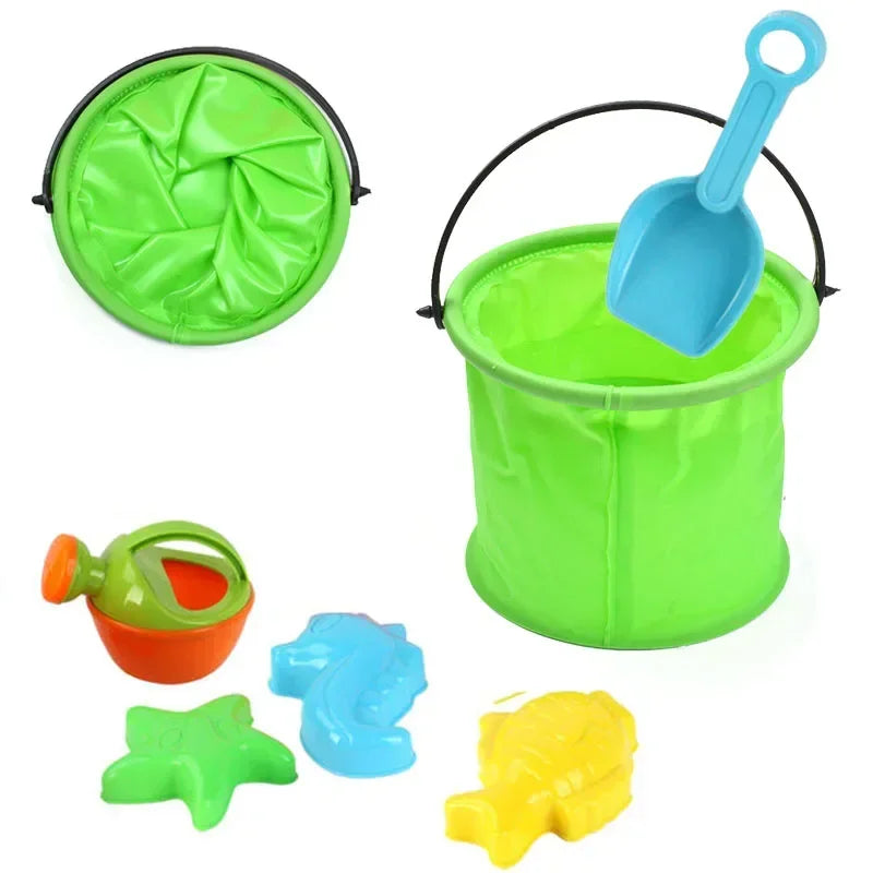 Fold & Fun Beach Sand Bucket: Collapsible Toy Bucket for Endless Outdoor Play