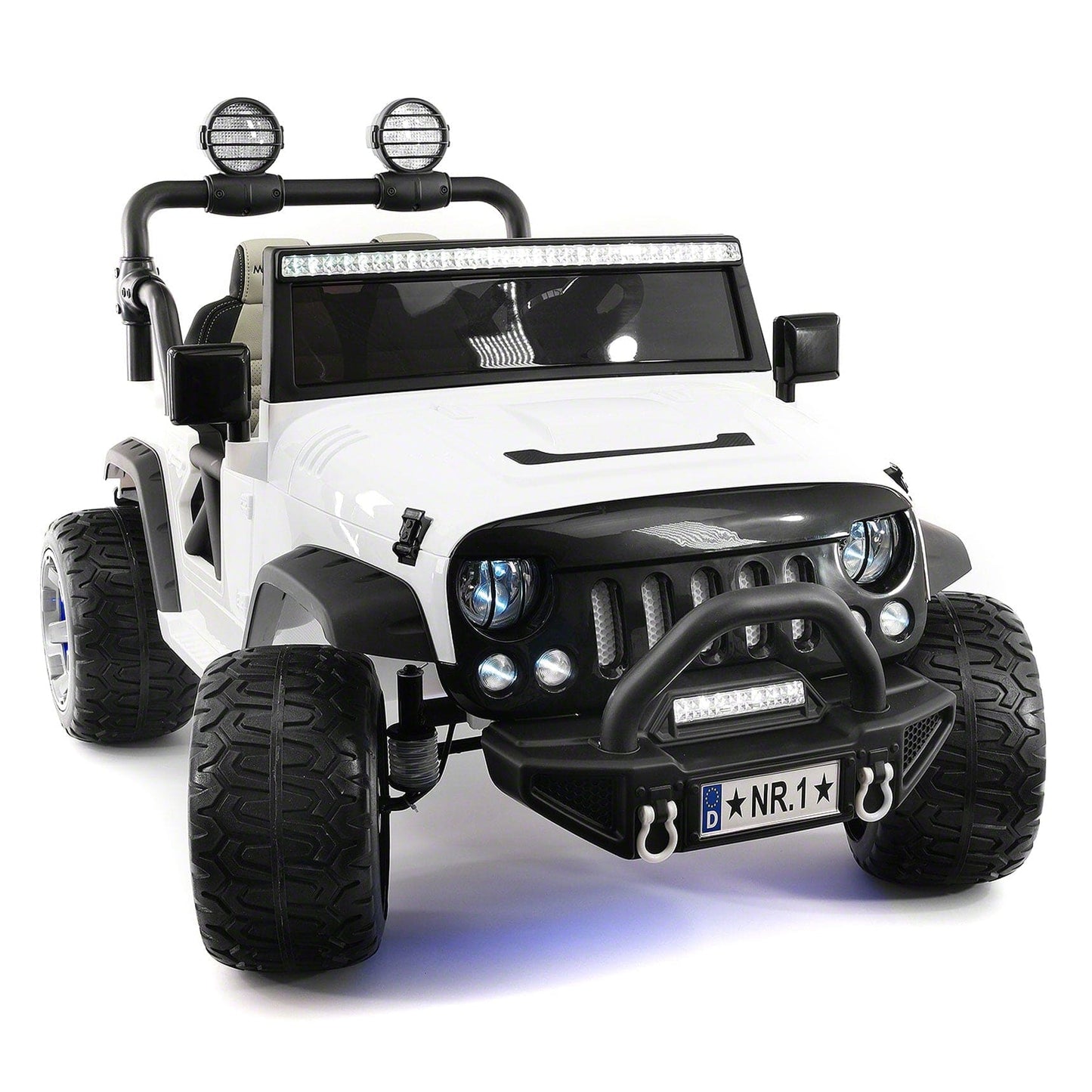 Trail Explorer 24V Kids Ride-On Car Truck with R/C Parental Remote | White - The Little Big Store