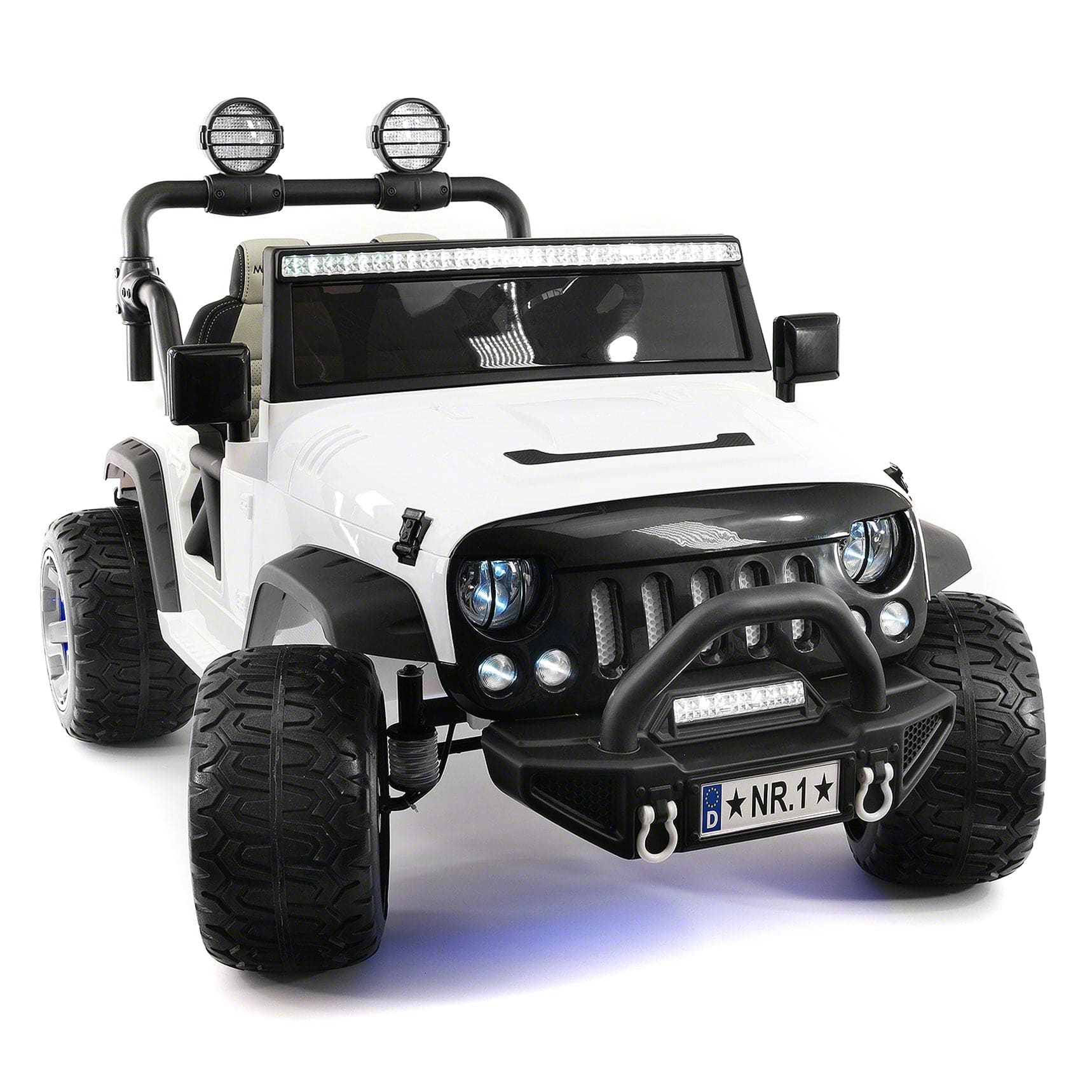 Trail Explorer 24V Kids Ride-On Car Truck with R/C Parental Remote | White - The Little Big Store