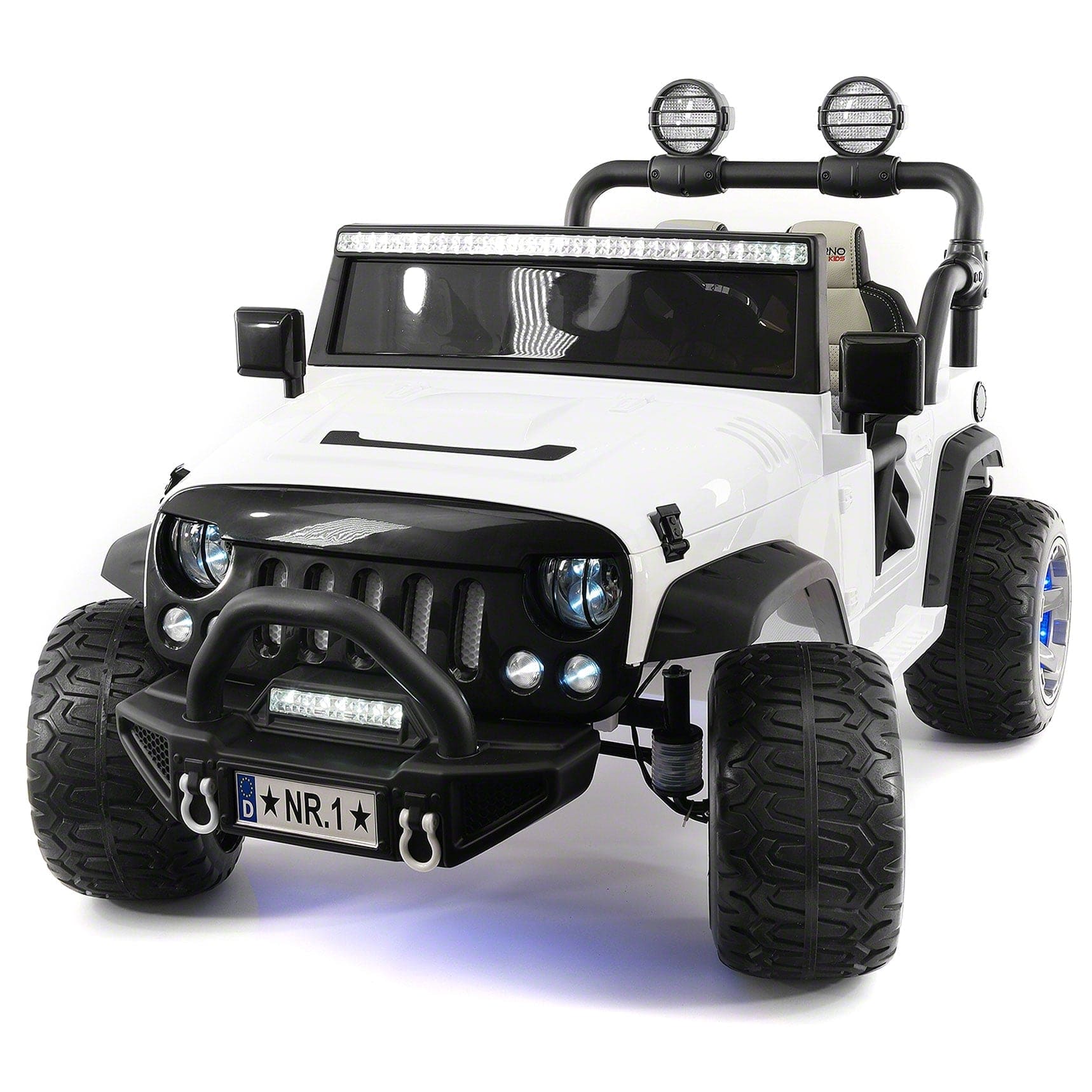 Trail Explorer 24V Kids Ride-On Car Truck with R/C Parental Remote | White - The Little Big Store