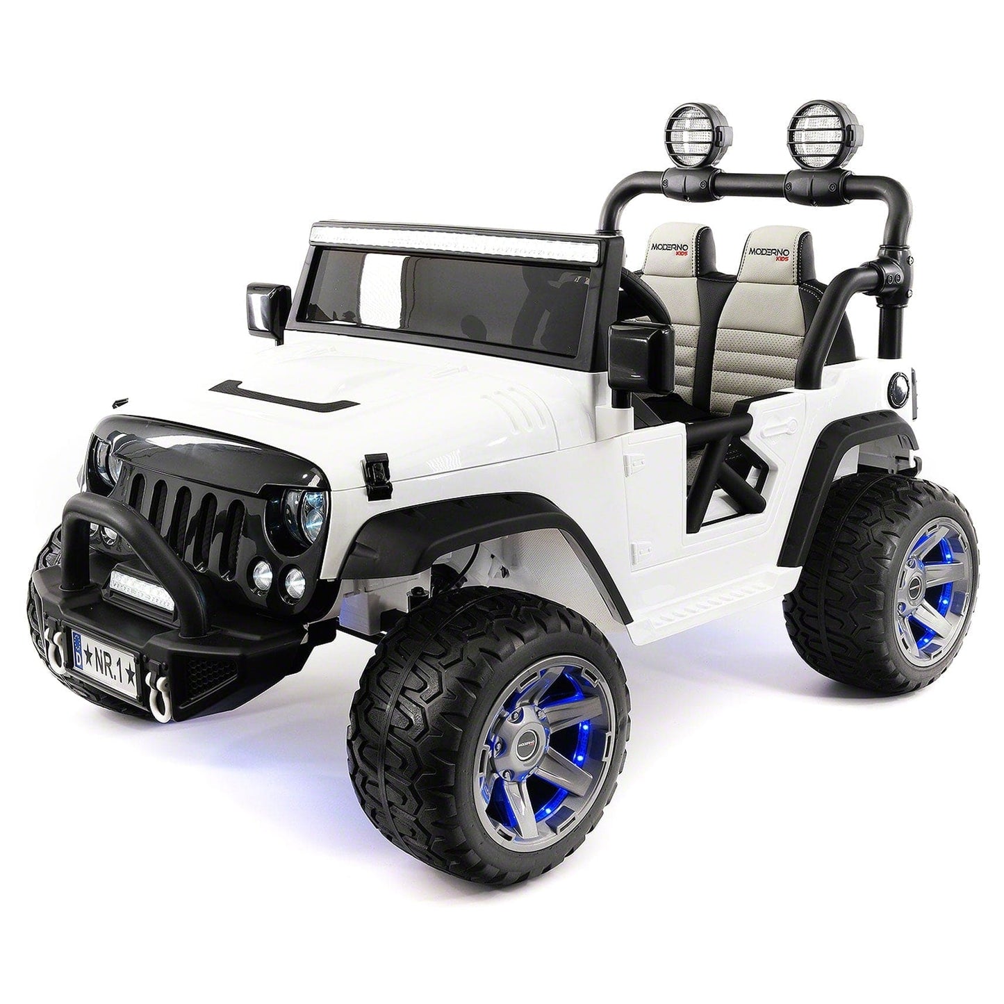 Trail Explorer 24V Kids Ride-On Car Truck with R/C Parental Remote | White - The Little Big Store