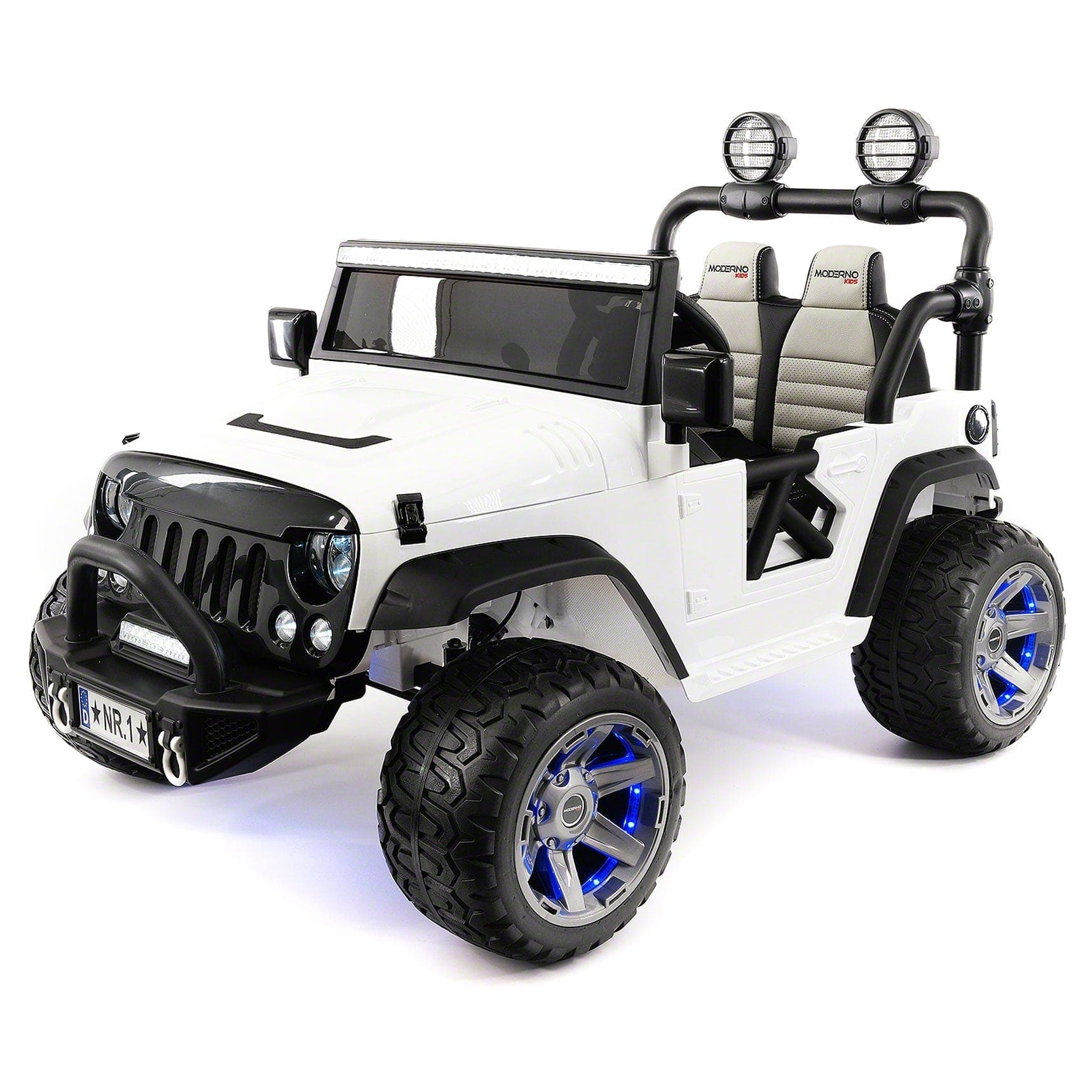 Trail Explorer 24V Kids Ride-On Car Truck with R/C Parental Remote | White - The Little Big Store
