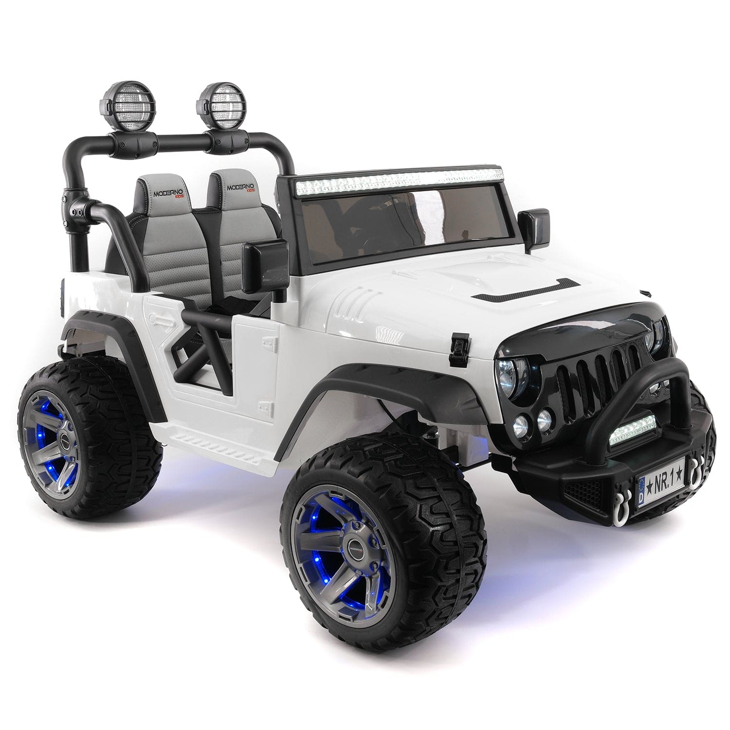 Trail Explorer 24V Kids Ride-On Car Truck with R/C Parental Remote | White - The Little Big Store