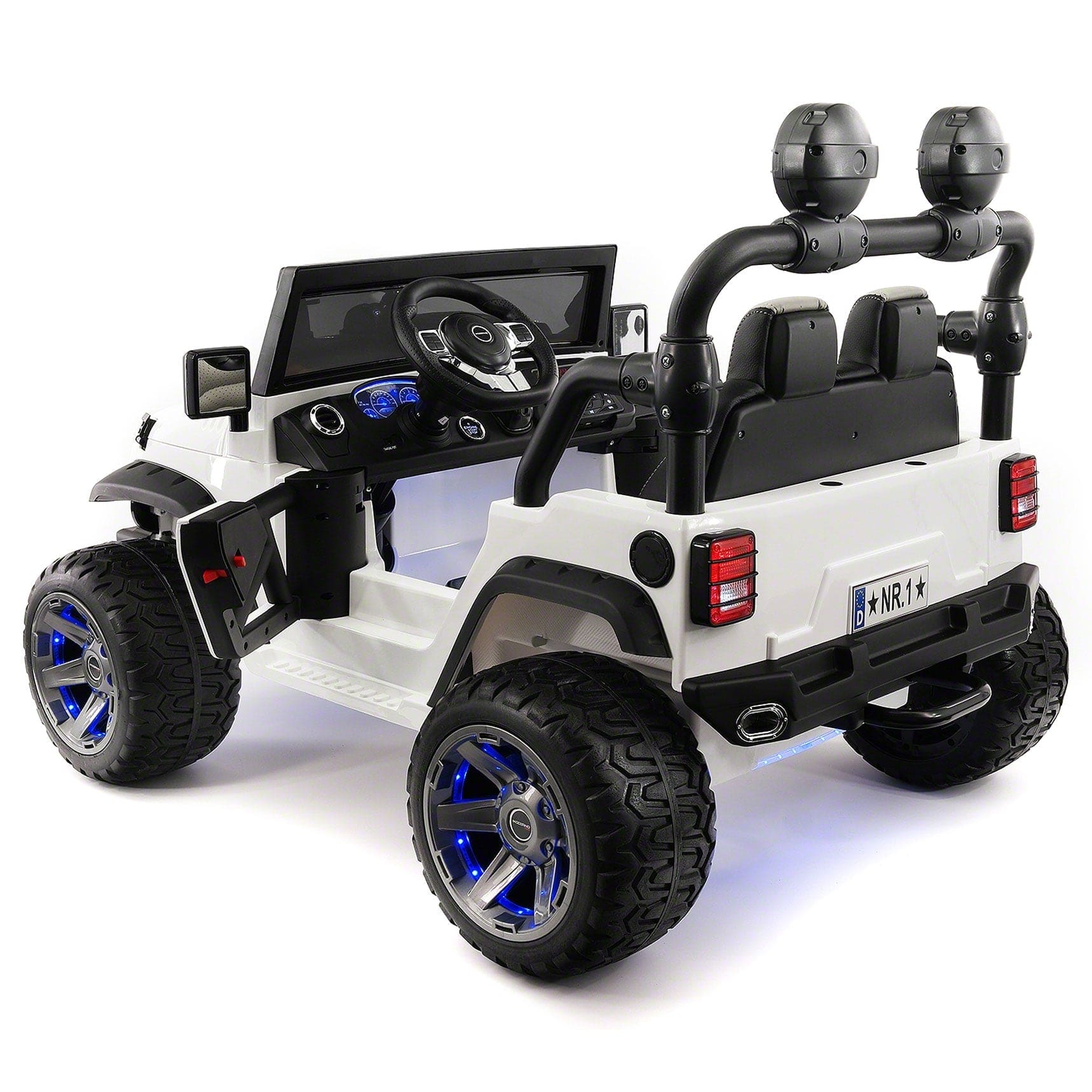 Trail Explorer 24V Kids Ride-On Car Truck with R/C Parental Remote | White - The Little Big Store