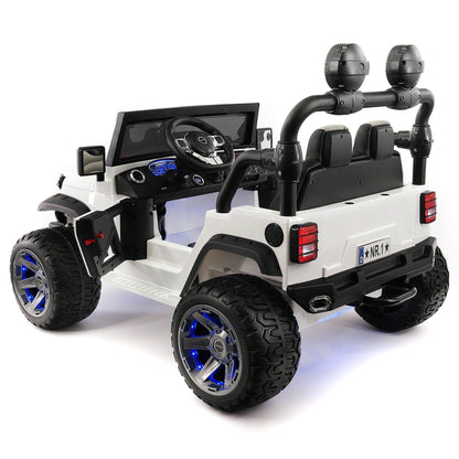 Trail Explorer 24V Kids Ride-On Car Truck with R/C Parental Remote | White - The Little Big Store
