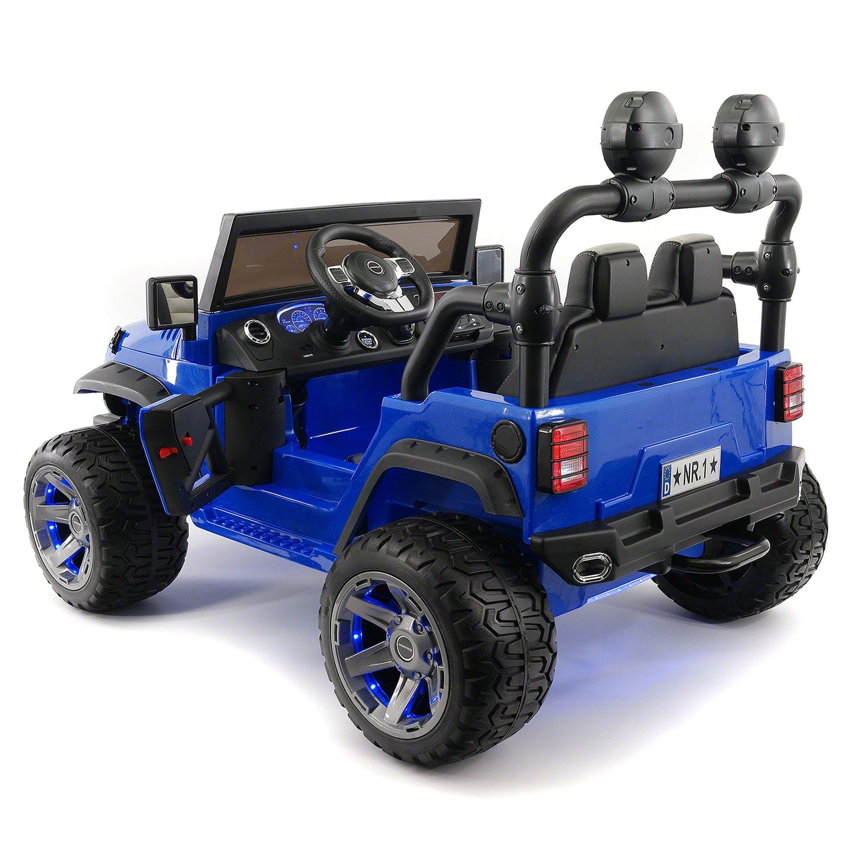 Trail Explorer 12V Kids Ride-On Car Truck with R/C Parental Remote | Blue - The Little Big Store