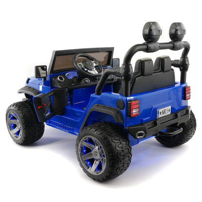 Trail Explorer 12V Kids Ride-On Car Truck with R/C Parental Remote | Blue - The Little Big Store